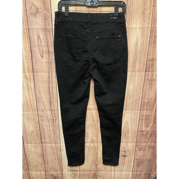 Seven7 size 6 denim Jeans Black Tummyless High Rise Skinny Sleek Modern - Picture 4 of 8